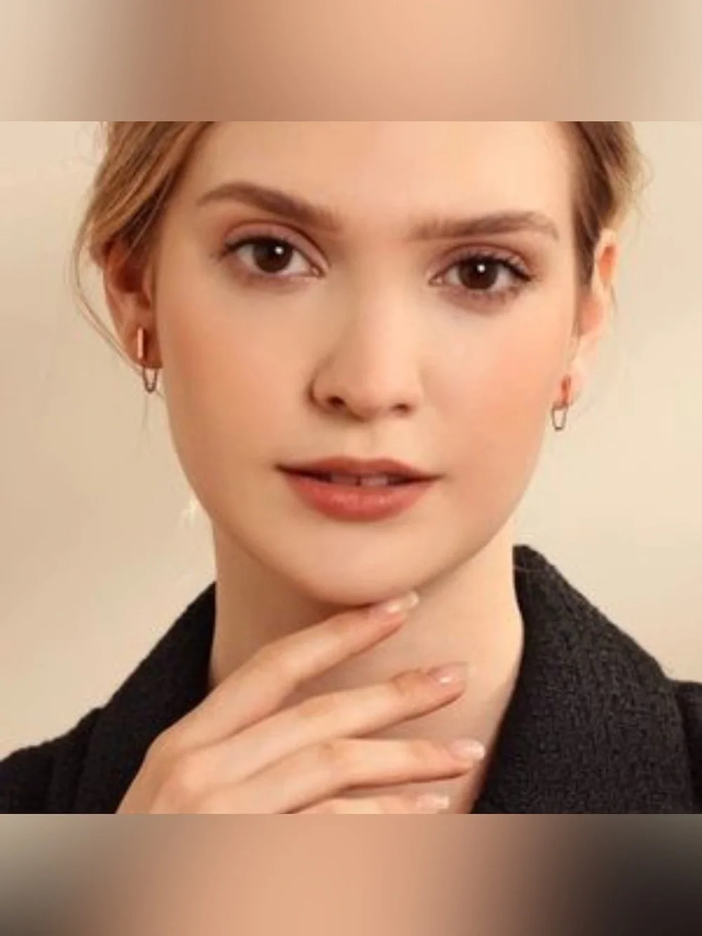 18k Rose Gold Plated Bar Chain Earrings